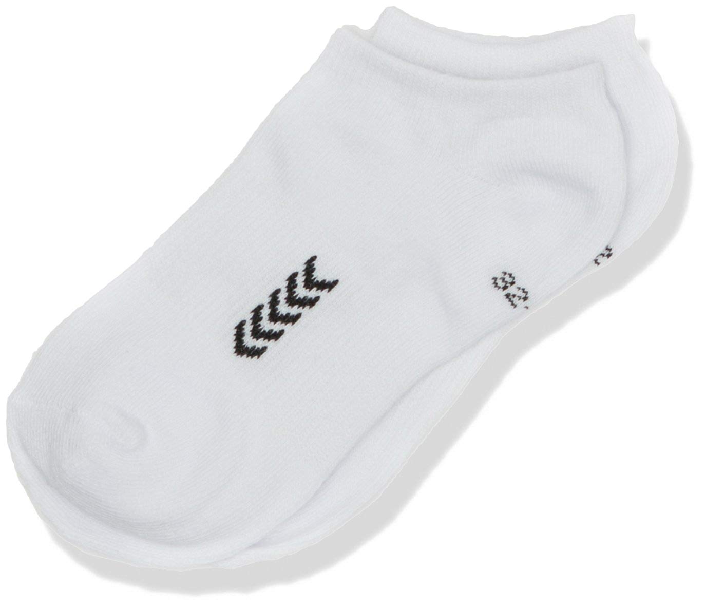 hummel unisex sneaker socks, ribbed cotton ankle socks, Children's, Socken ANKLE Socks SMU, white/black, 8