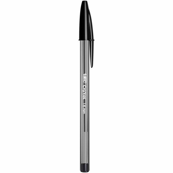 BIC Cristal Large Ballpoint Pens, Every-Day Biro Pens with Wide Point (1.6 mm), Ideal for School, Black Ink, Pack of 50 - Image 3