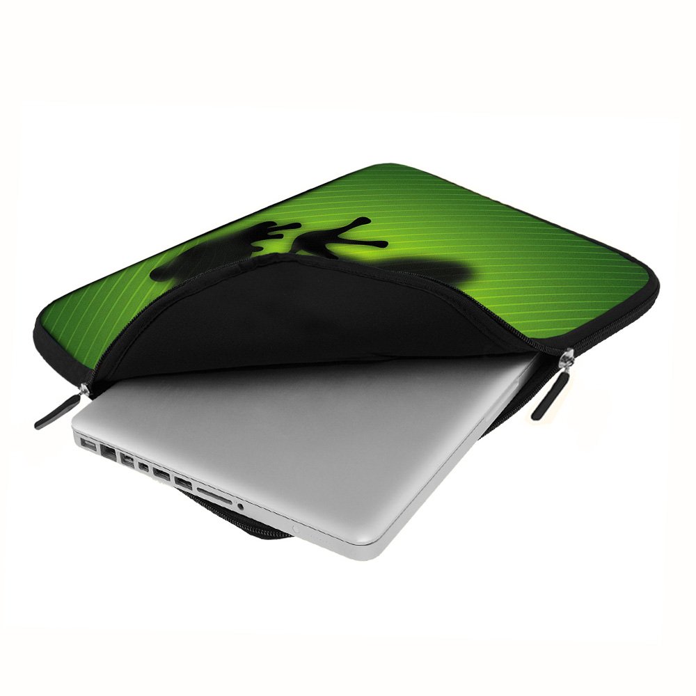 PEDEA Laptop Bag Case Design Sleeve for 17.3 inch, Green Frog - Image 2