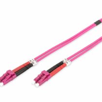 DIGITUS FO patch cable OM4-2 m LC to LC fiber optic cable - LSZH - Duplex Multimode 50/125µ - 10 GBit/s - Purple