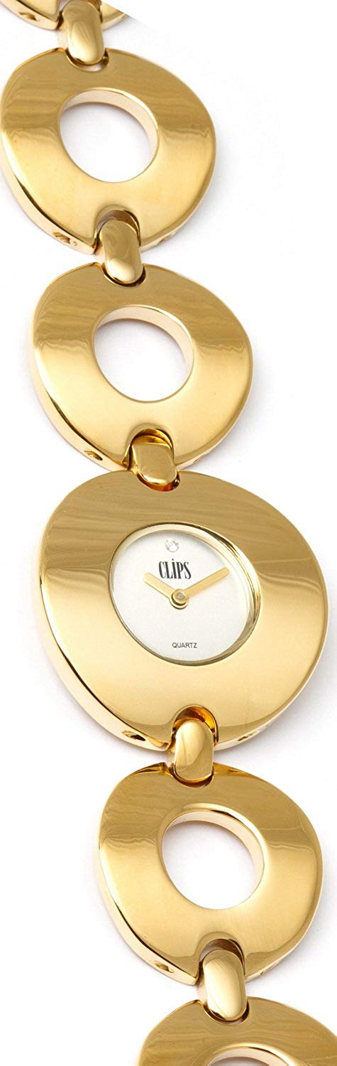 Clips Women's Quartz Watch 553-4012-88 with Metal Strap, Gold - Image 4