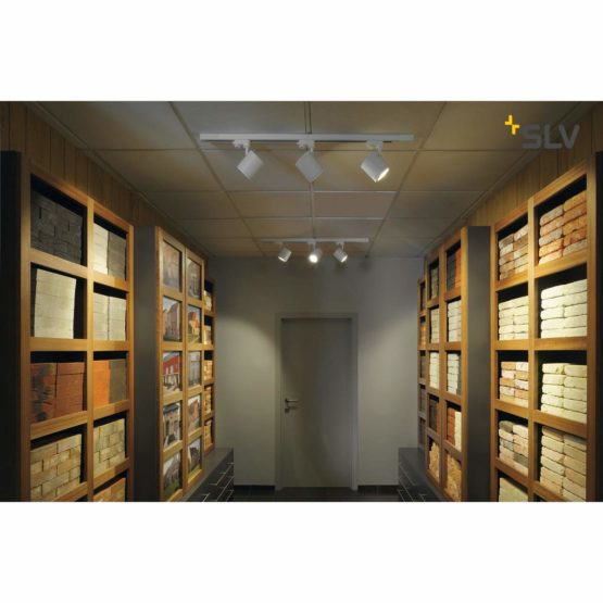 SLV ENOLA_C / LED 3-phase, spot, spotlight, ceiling, track system, indoor lighting / 3000K 12W 900lm white 55 degrees, Aluminium - Image 2