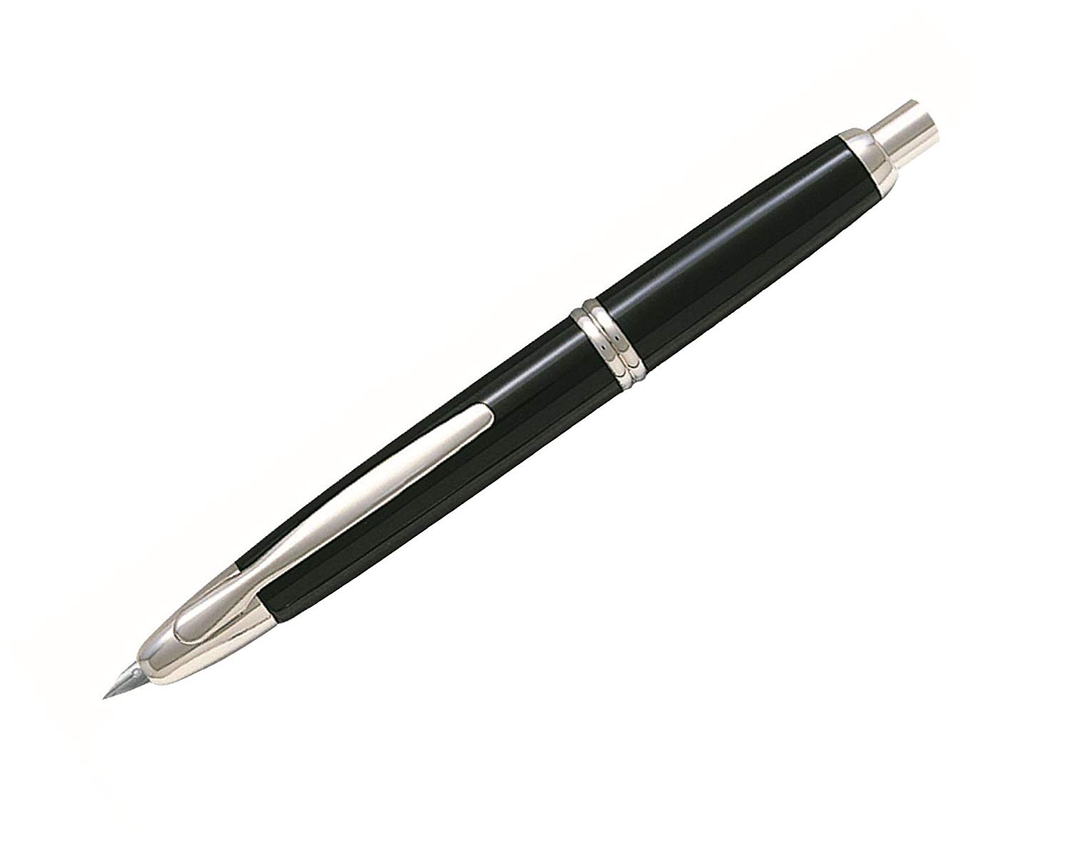 Pilot Capless Medium Retractable Fountain Pen with Rhodium Trim - Silver, 1 count (Pack of 1)
