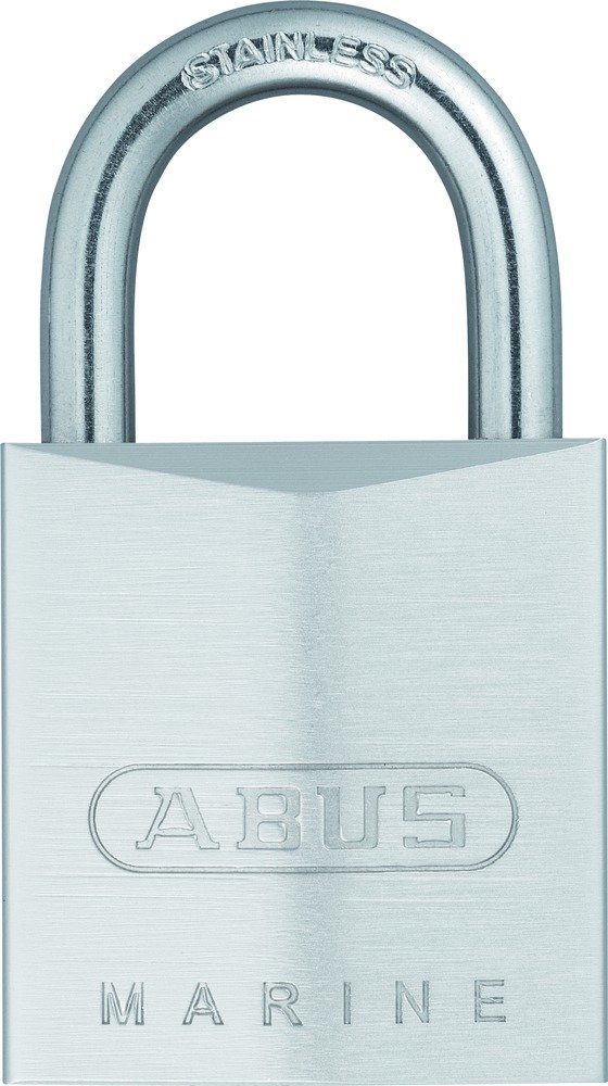 ABUS Marine padlock 75IB/30 - weatherproof - brass lock body with nickel pearl coating - ABUS security level 5 - silver