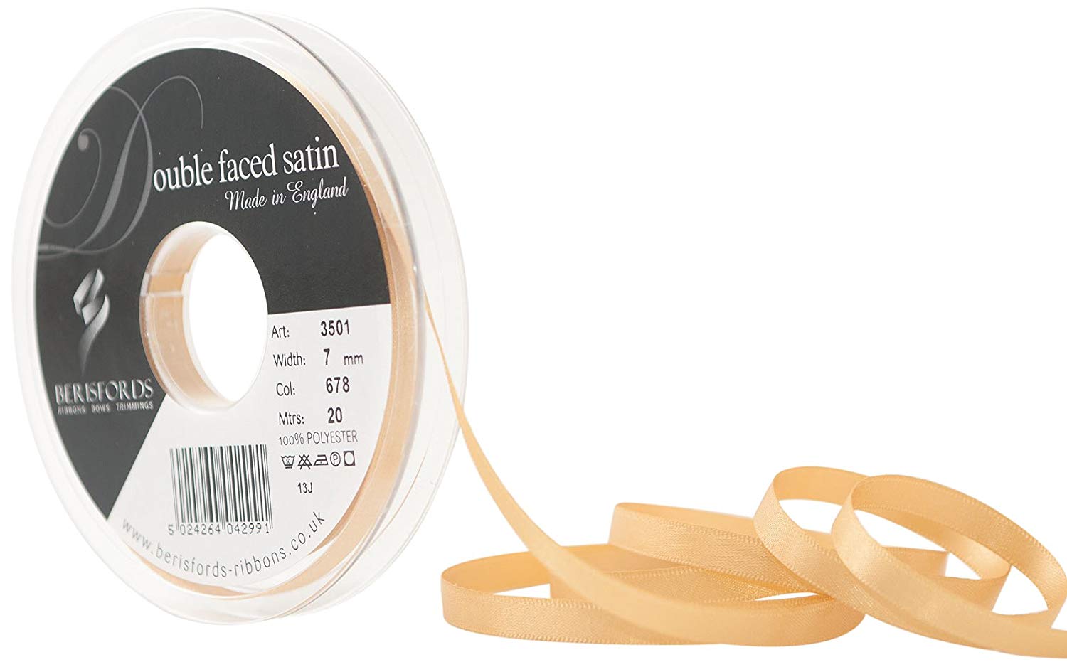 Berisfords Ribbon, Honey Gold, 7 mm, 3501-HG-7