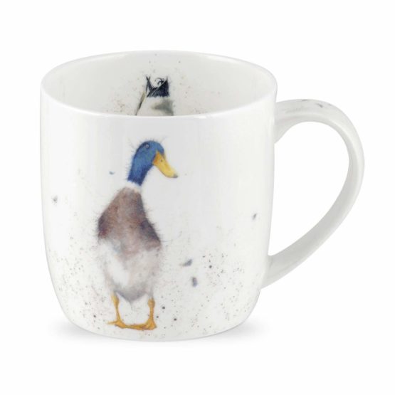 Portmeirion Home & Gifts Wrendale Designs by Royal Worcester Duck Guard Mug, Bone China, Multi-Colour MMKC5629-XS