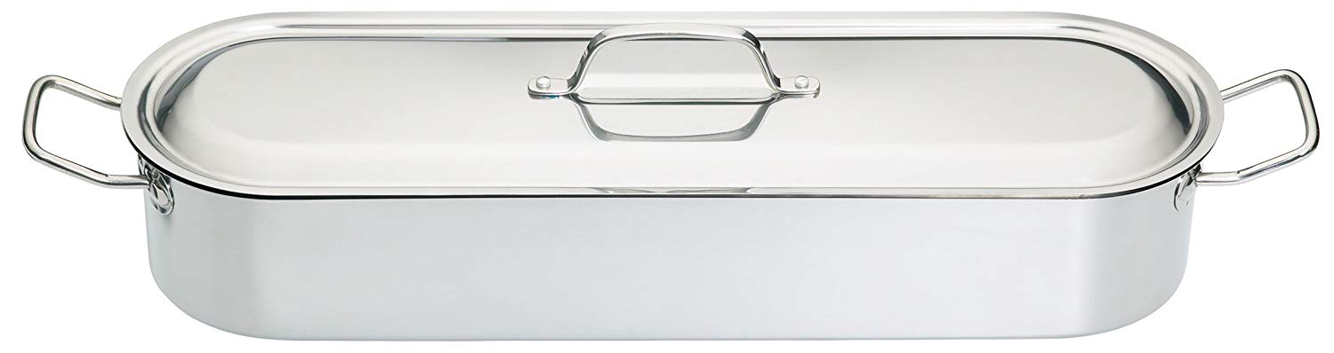 KitchenCraft Fish Kettle, Stainless Steel Induction, Polished, Large, 61.5 x 18.5 x 1.5cm, Silver, 5 Litres - Image 2