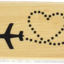 Artemio Wooden Stamp D Plane and Heart