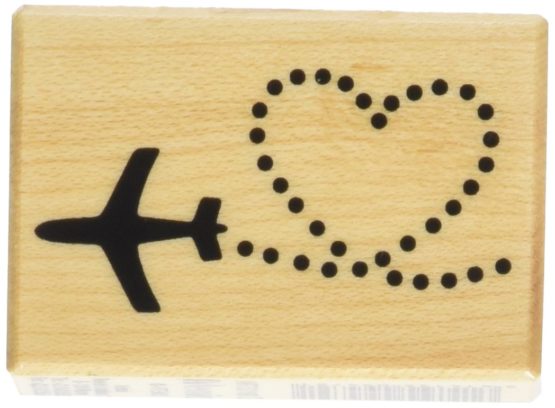 Artemio Wooden Stamp D Plane and Heart