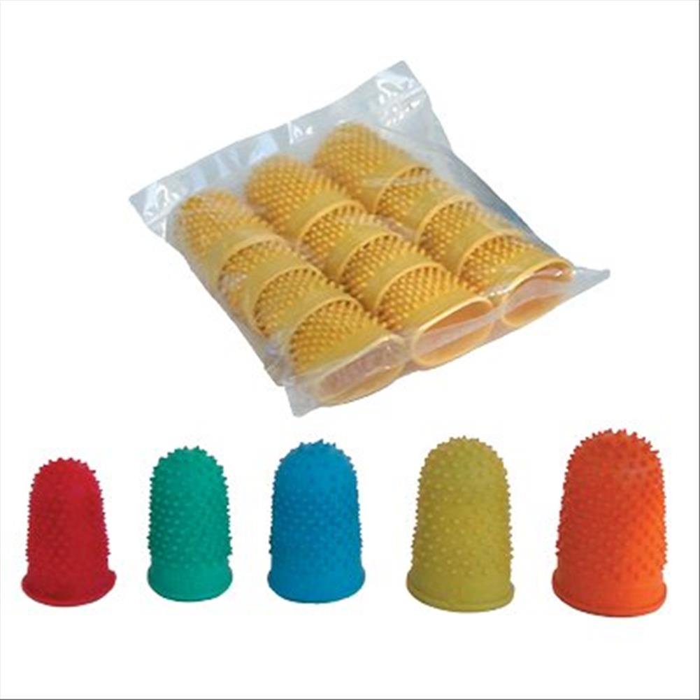 Viva 374XP CF1 X 12-THIMBLES RUBBER EXTRA SMALL, red, Diametro 13 mm, altezza 25 mm
