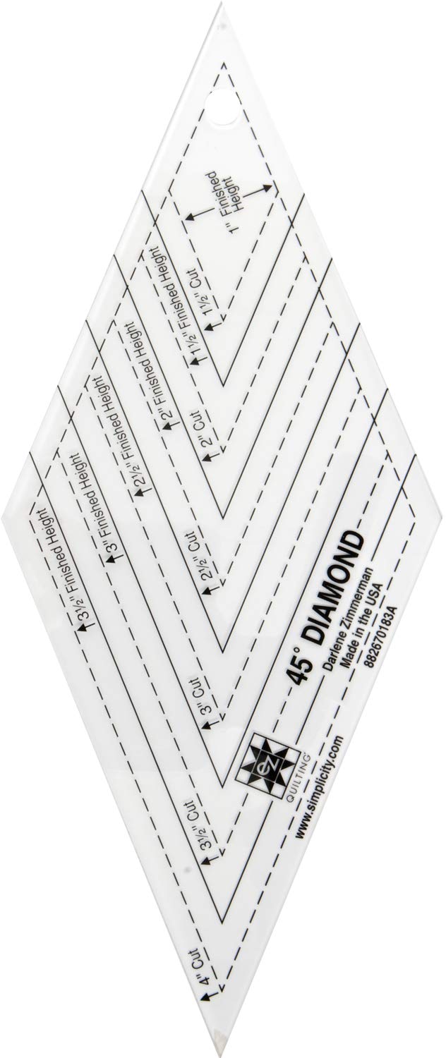 EZ Quilting 45 Diamond Acrylic Template BigaMart
