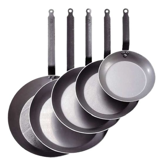 De Buyer 5110.20 Carbone Plus Heavy Quality Steel Round Lyonnaise Frying Pan, 20 cm Diameter