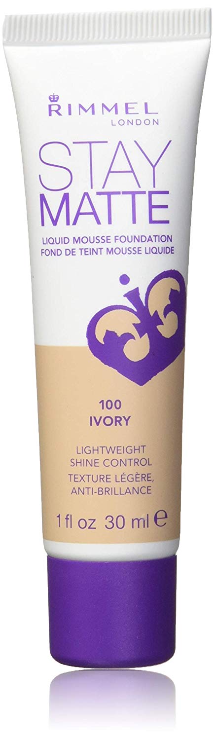 Rimmel London Stay Matte Foundation 100 Ivory, 30 ml