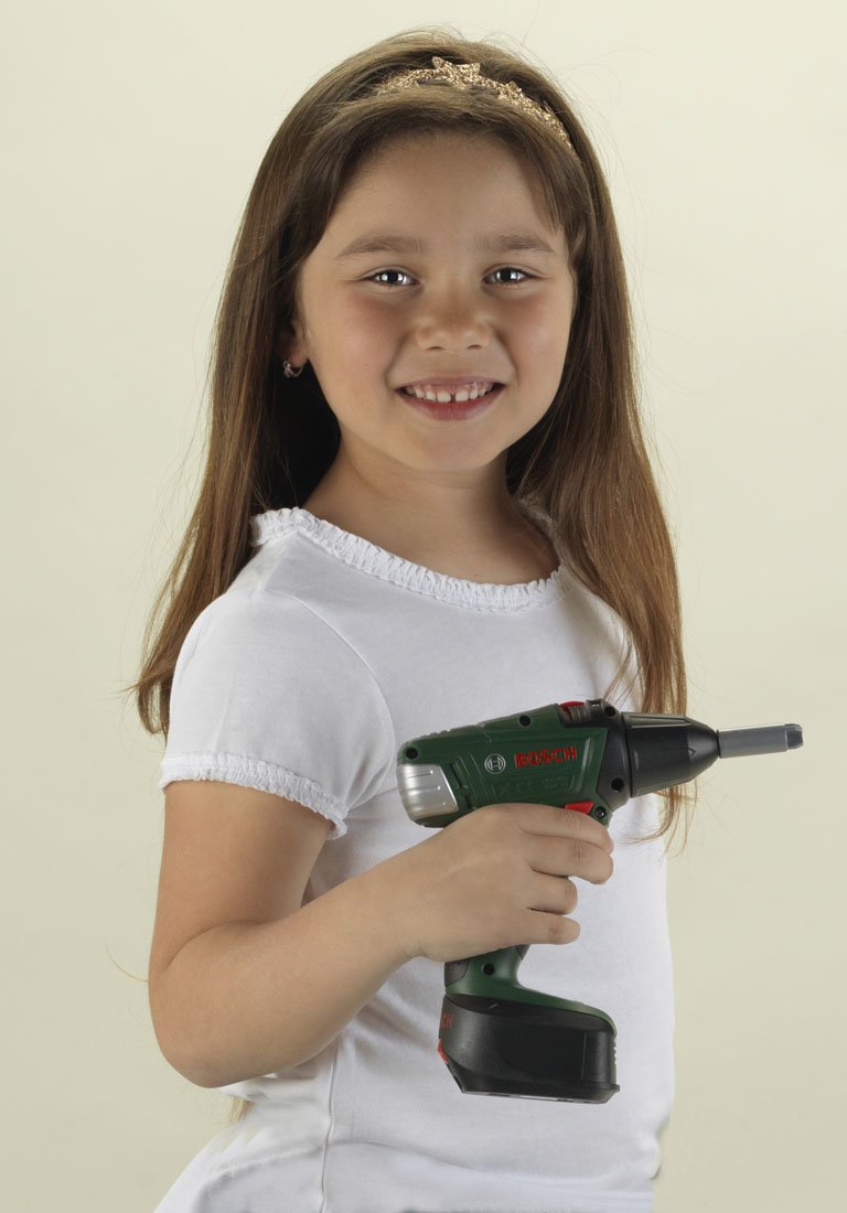 Theo Klein 8567 Bosch Cordless Screwdriver I Battery-Powered Drill/Screwdriver with Rotating and Interchangeable Bits I Light and Sound I Dimensions: 20 cm x 6.5 cm x 19 cm Multi - Image 3