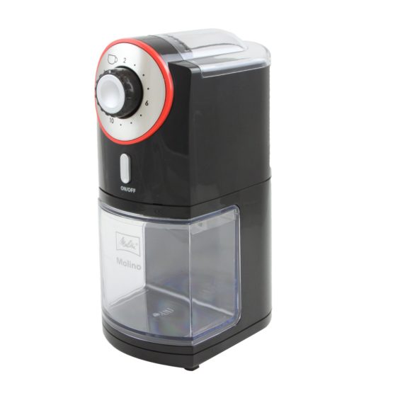 Melitta Molino Coffee Grinder, 1019-01, Electric Coffee Grinder, Flat Grinding Disc, Black/Red, CD - Molino - red mat - Image 2