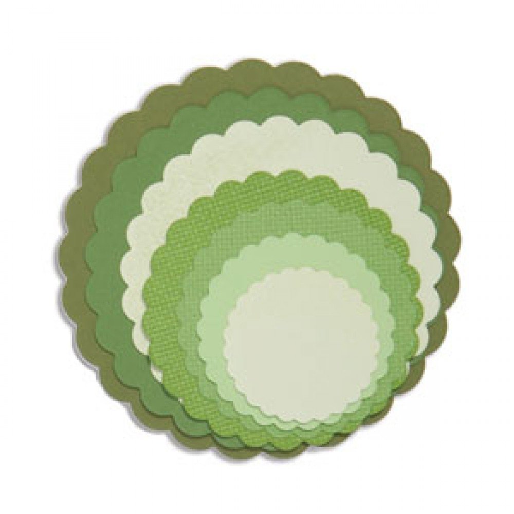 Sizzix Framelits Die Circles Scallop, Set of 8, Multi-Colour, Scallop Circles, 0 - Image 3