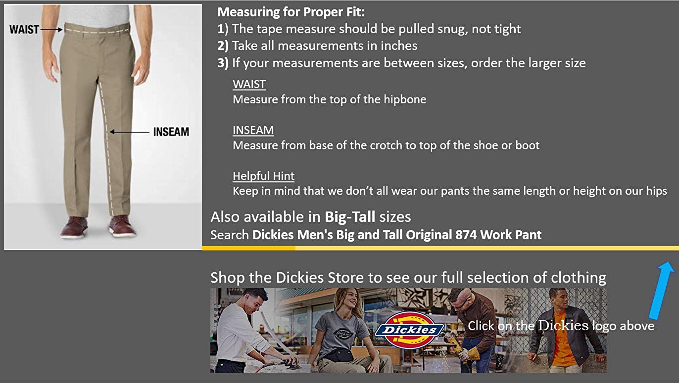 Dickies Men's Orgnl 874work Pnt Trouser, Black (Black Bk), 42W 32L UK, 42W / 32L - Image 3