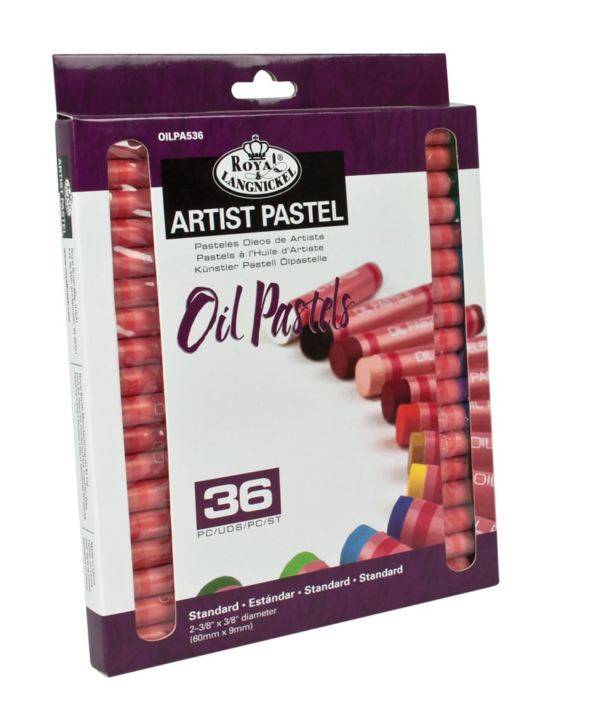 Royal & Langnickel Small Oil Pastels - Assorted Colours (Pack of 36), multicolour, 36 count (Pack of 1)