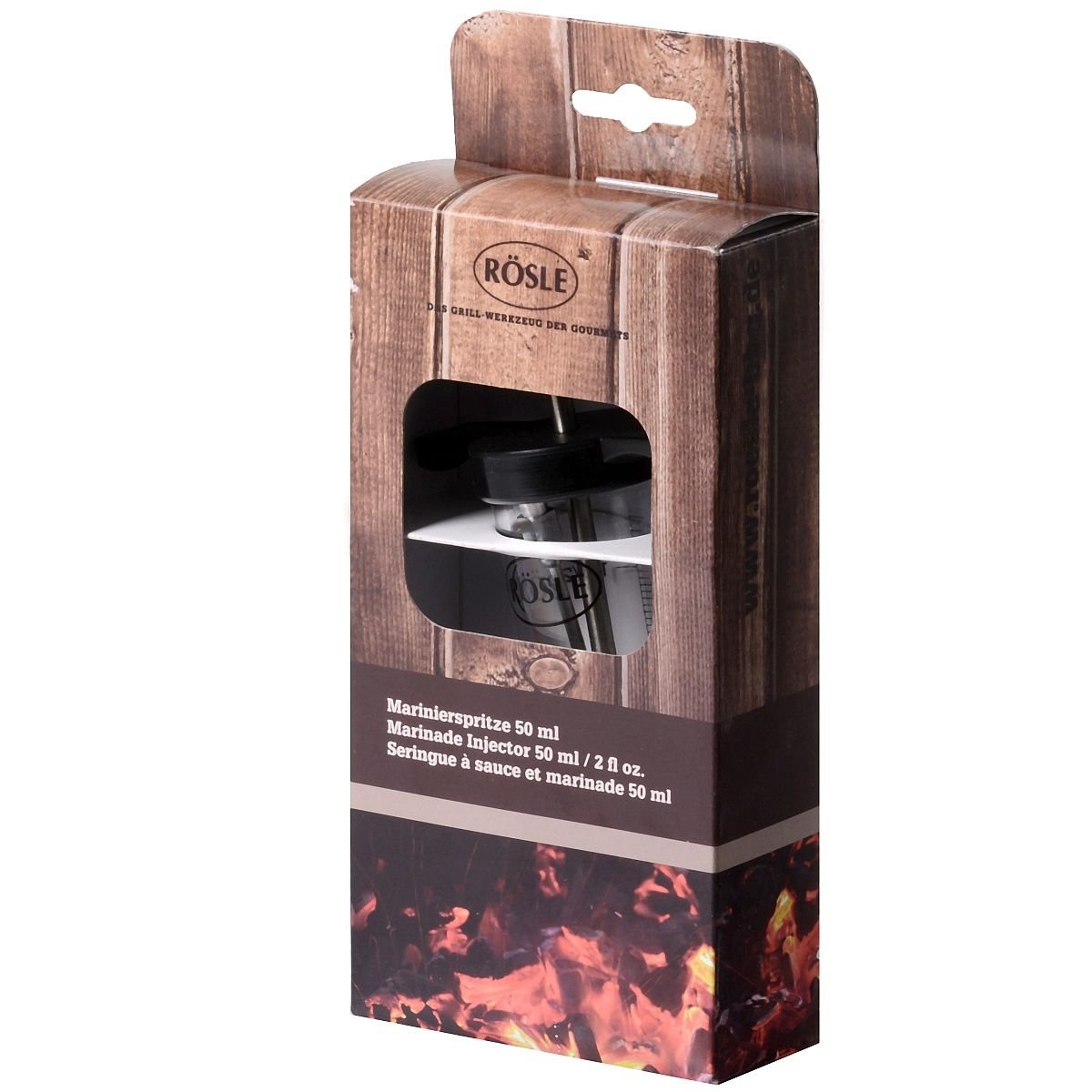 Rösle 25058 Marinade Injector, Transparent, 22.5x7.8x4.1 cm - Image 2