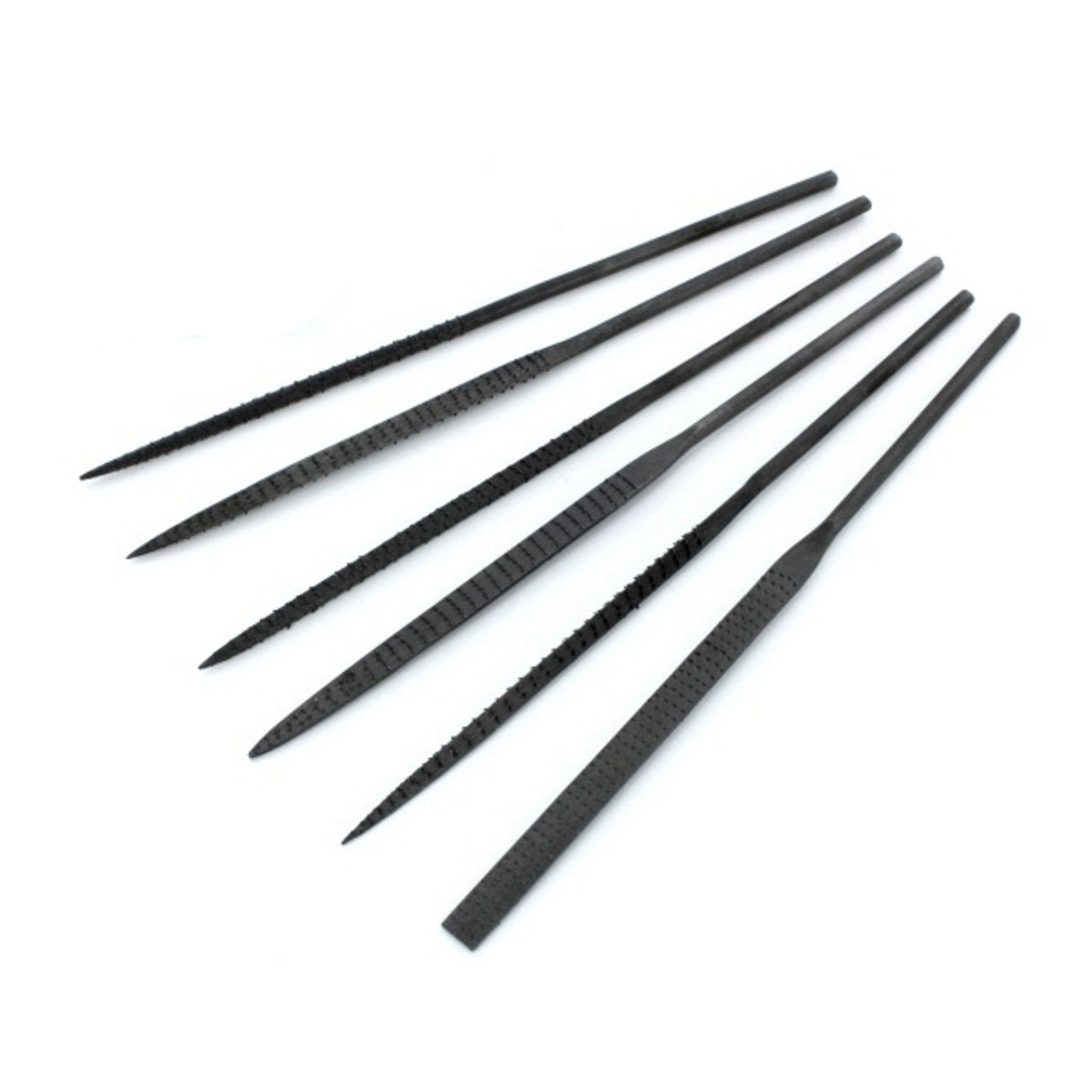 Modelcraft 6-Piece Rasp File Set Wax/Wood Work, Pack of 6, Silver, PFL6006, 140mm