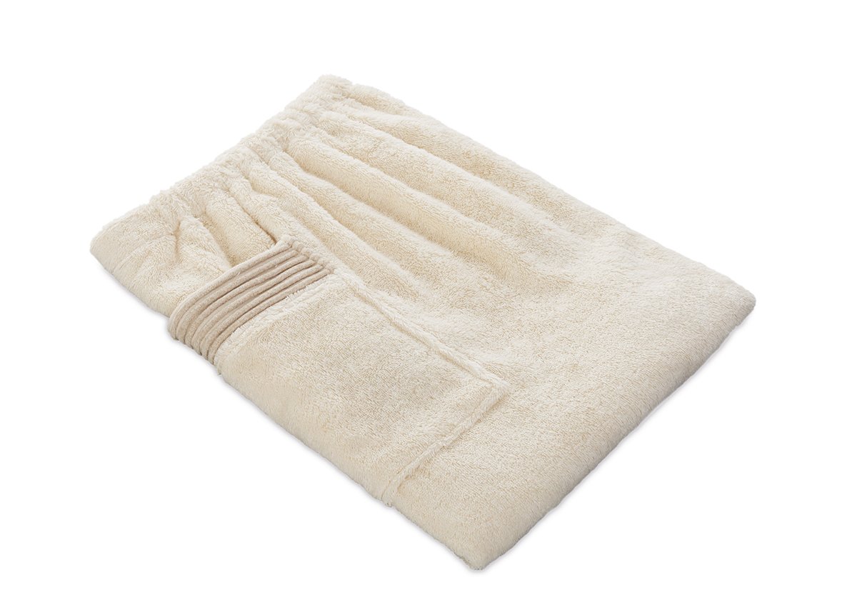 möve Wellness hooded bathrobe with chenille piping in size XXL made of 100 % cotton (Spinair), nature, XX-Large - Image 2