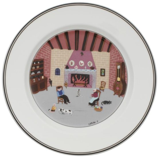 Villeroy & Boch Design Naif Breakfast Plate Fireplace, 21 cm, Premium Porcelain, White/Colourful
