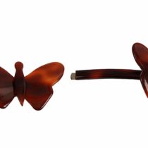 Caravan 0.5 oz Hand Made Tortoise Shell Butterfly Bobby Pin Pair