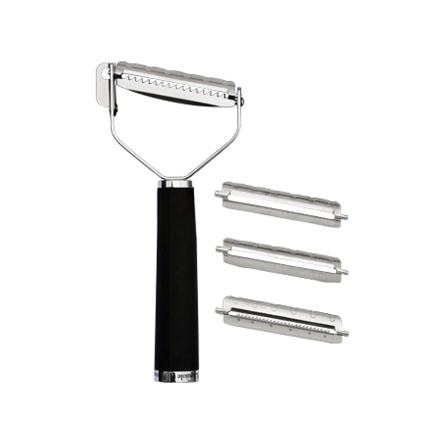 KAI Michel Bras Universal Peeler with 4 blades, 2x smooth blade / 2x julienne blade