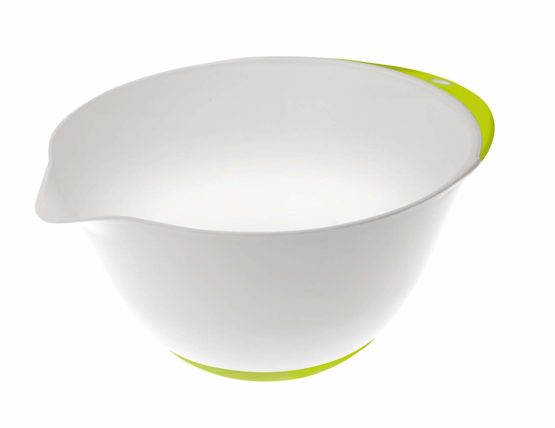 IBILI Mixing Bowl with Non-Slip Base, White/Green, 18 cm