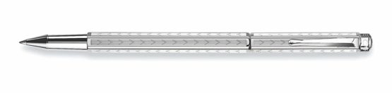 Caran d'Ache Chevron Roller Pen - Rhodium