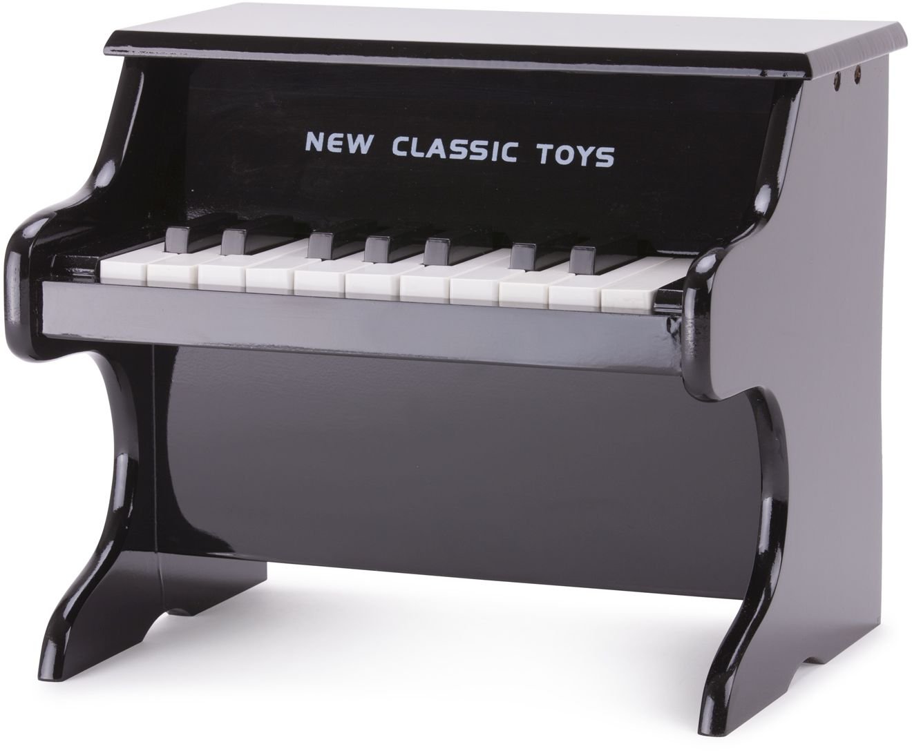 Woet® Black Wooden Toy Piano for Kids 18 Keys Musical Instrument with Color Music Book and Scale Card