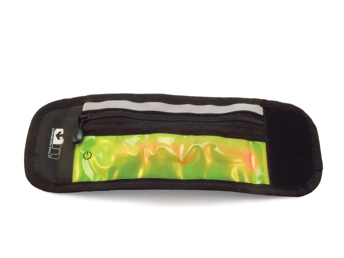 UPD Ultimate Performance Reflective Led Wrist Pocket - Black/Fluo Yellow, One Size - Image 2
