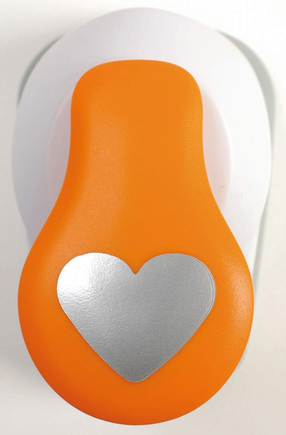 Fiskars Motive Lever Punch, Heart, Diameter 2.5 cm, for Left And Right Handers, Steel/Plastic, White/Orange - Image 2