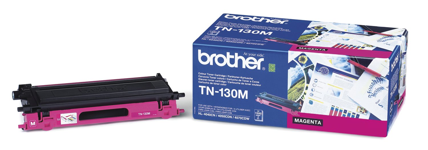 Brother TN-130M Toner Cartridge, Magenta, Single Pack, Standard Yield, Includes 1 x Toner Cartridge, Brother Genuine Supplies