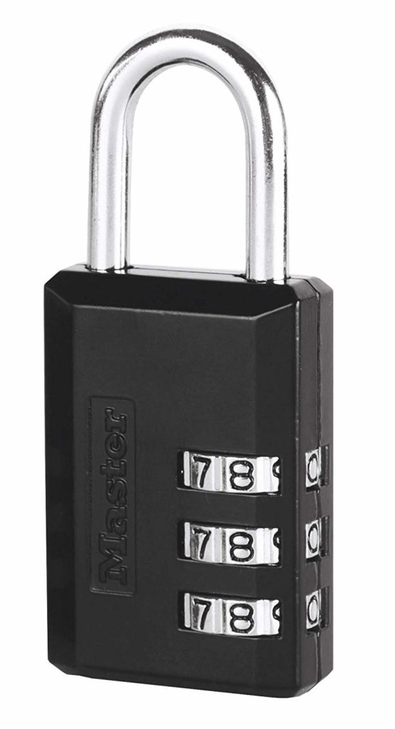 Master Lock 647EURD Combination Padlock with Zinc Body, Black, 7,4 x 3 x 1,2 cm