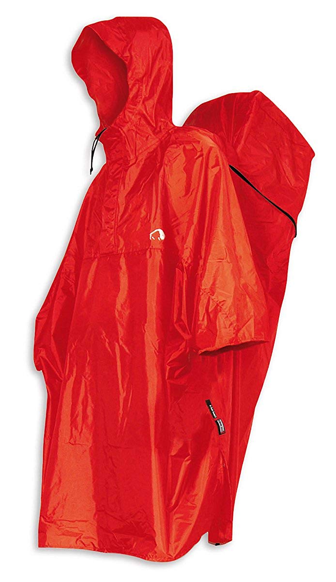 Tatonka Cape Rain Poncho, Waterproof Rain Cover with Integrated Backpack Rain Cover and Hood with Drawstring