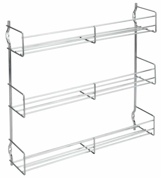 Metaltex 3-Tier 30 x 7 x 30 cm Chrome Plated Spice Rack