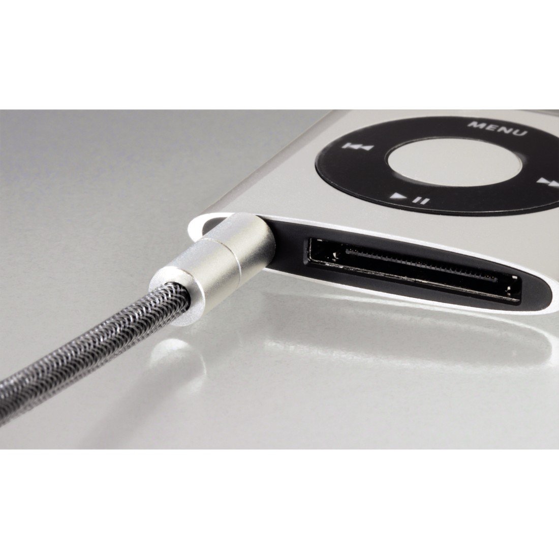 Hama 80868 0.5m AluLine 3.5 mm Jack Plug - 3.5 mm Jack Plug Stereo Connecting Cable - Silver - Image 3