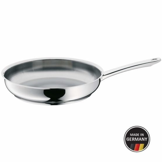 WMF Frying Pan Uncoated Ø 20 cm Made in Germany Pouring Rim Stainless Steel Handle Cromargan® Stainless Steel Suitable for Induction Dishwasher-Safe