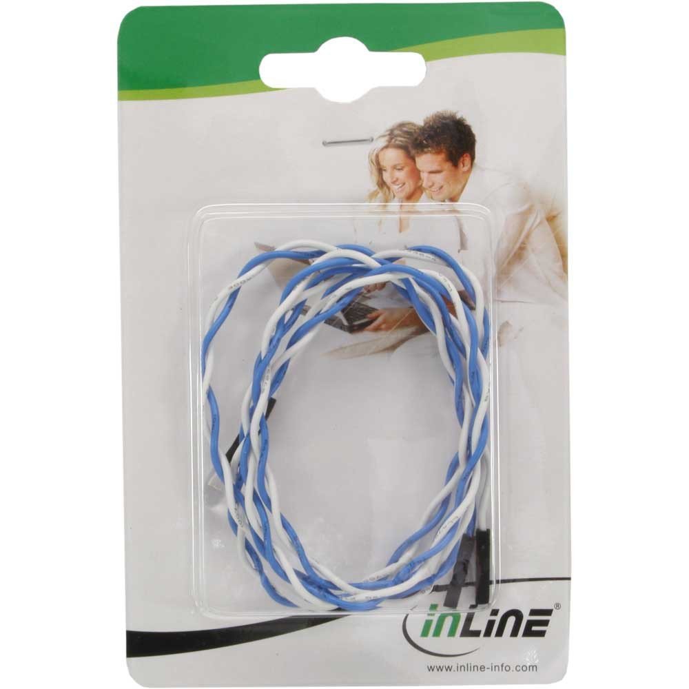 InLine 59910 A - LED Lamp (Black, Blue, Transparent, White, Blue, 5 mm, 5 mm, 900 mm), Negro, Azul, Transparente, Color Blanco, 0,8m - Image 2