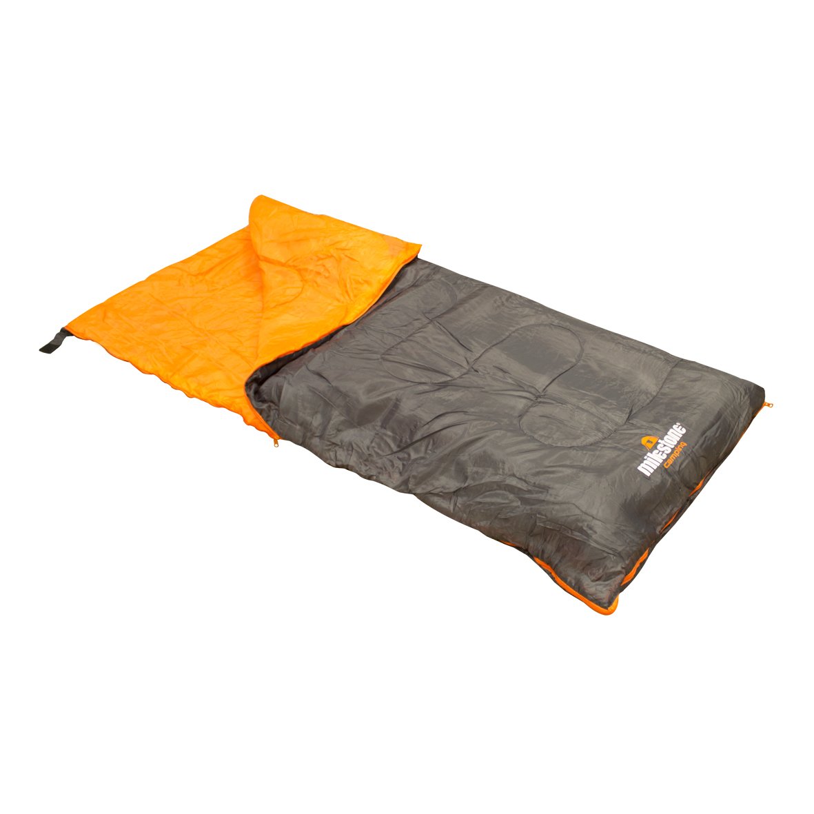 Milestone Camping Rectangular Sleeping Bag for Adults & Kids, Grey, 2 Season - Image 4