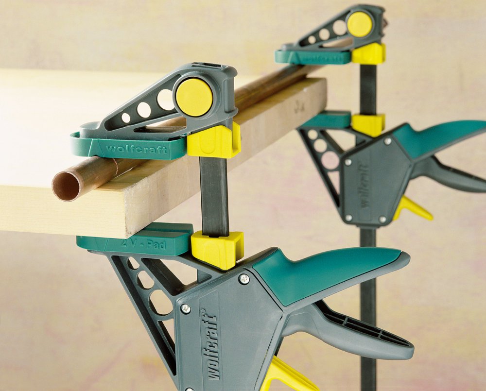 wolfcraft PRO L One-Hand Clamp, 150 mm I 3030000 I for Controlled and Comfortable Working, Ideal for Woodworking and Furniture Construction - Image 3
