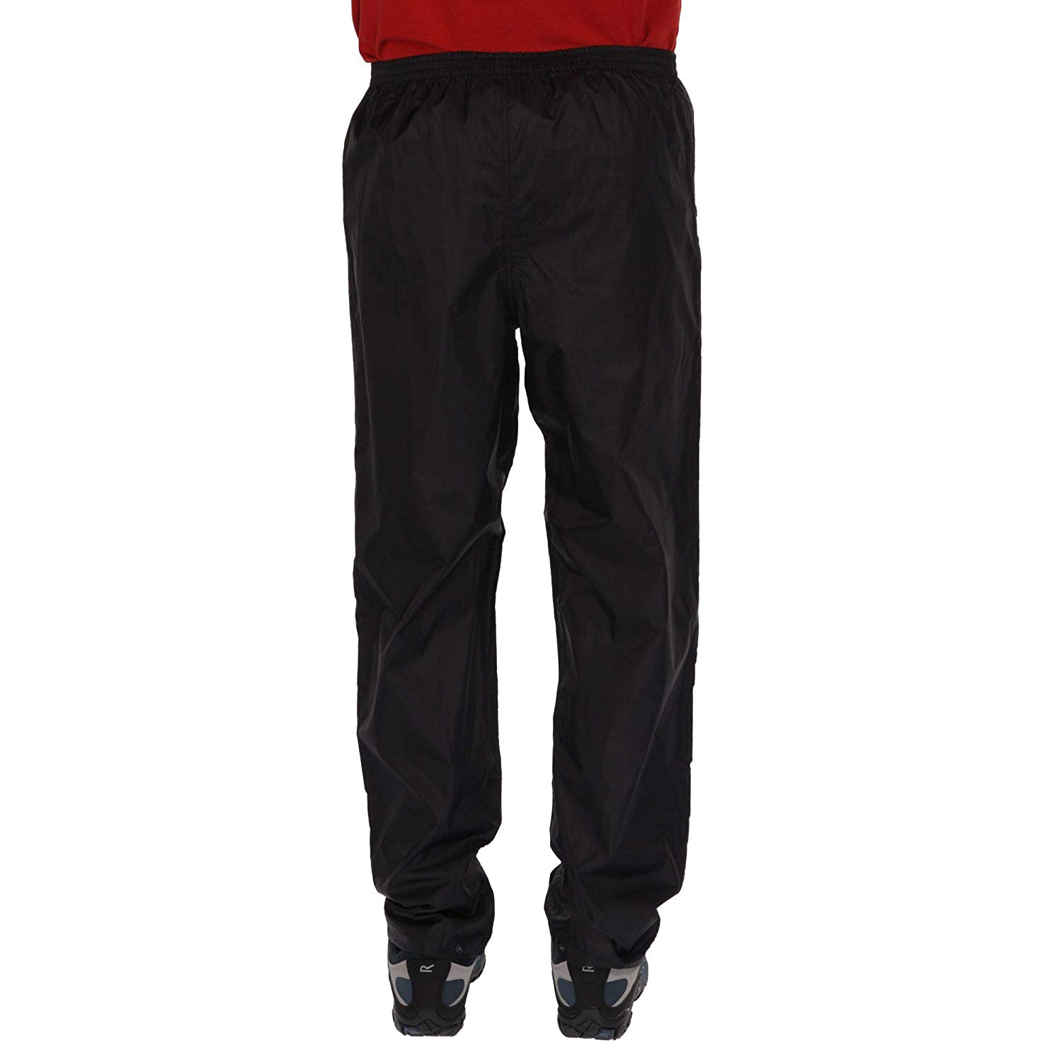 Regatta Men's Pack-it Waterproof Outdoor Overtrousers & Pack-Away Bag Hiking Lightweight Breathable Black - Image 3