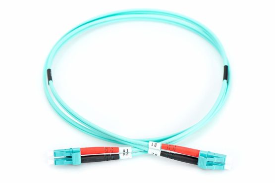 DIGITUS FO patch cable OM3-7 m LC to LC fiber optic cable - LSZH - Duplex Multimode 50/125µ - 10 GBit/s - Turquoise - Image 3