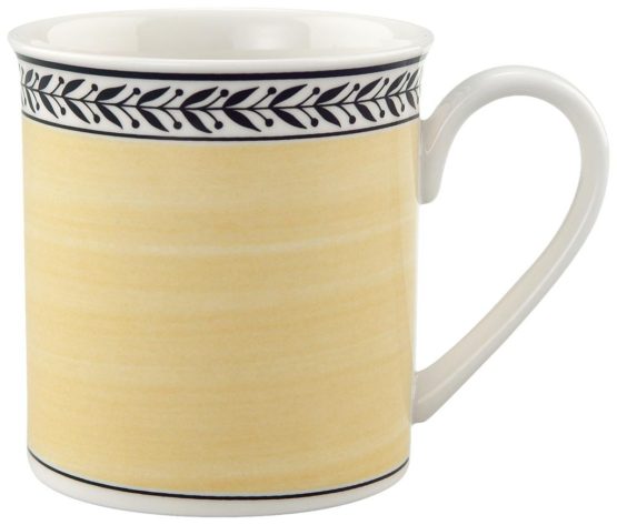 Villeroy & Boch Audun Fleur Coffee Mug, 300 ml, Height: 9.1 cm, Premium Porcelain, White/Multicolour