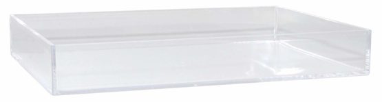 Acrylic Cosmetic Organizer: Transparent Bathroom Organizer Tray for Storing Cosmetics, Brushes and Jewellery - Make Up Organizer Stackable - Desk Organizer - Make Up Storage Organiser 24cm, Fantasia