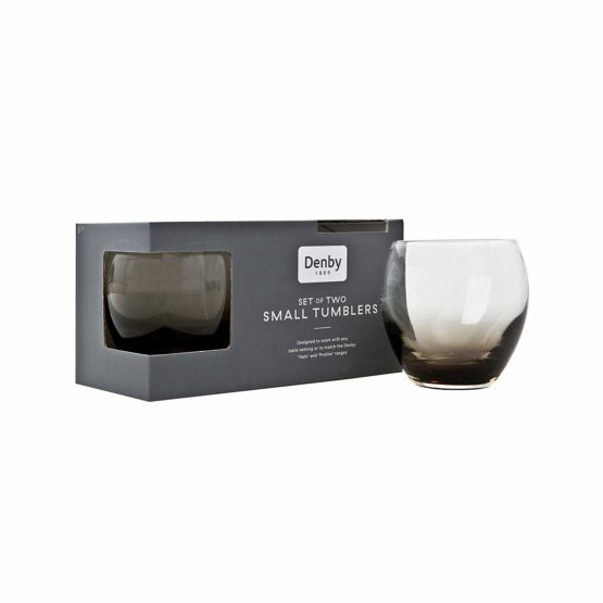 Denby 0.35 Litre Small Glass Halo/ Praline Small Tumbler, Pack of 2 - Image 3
