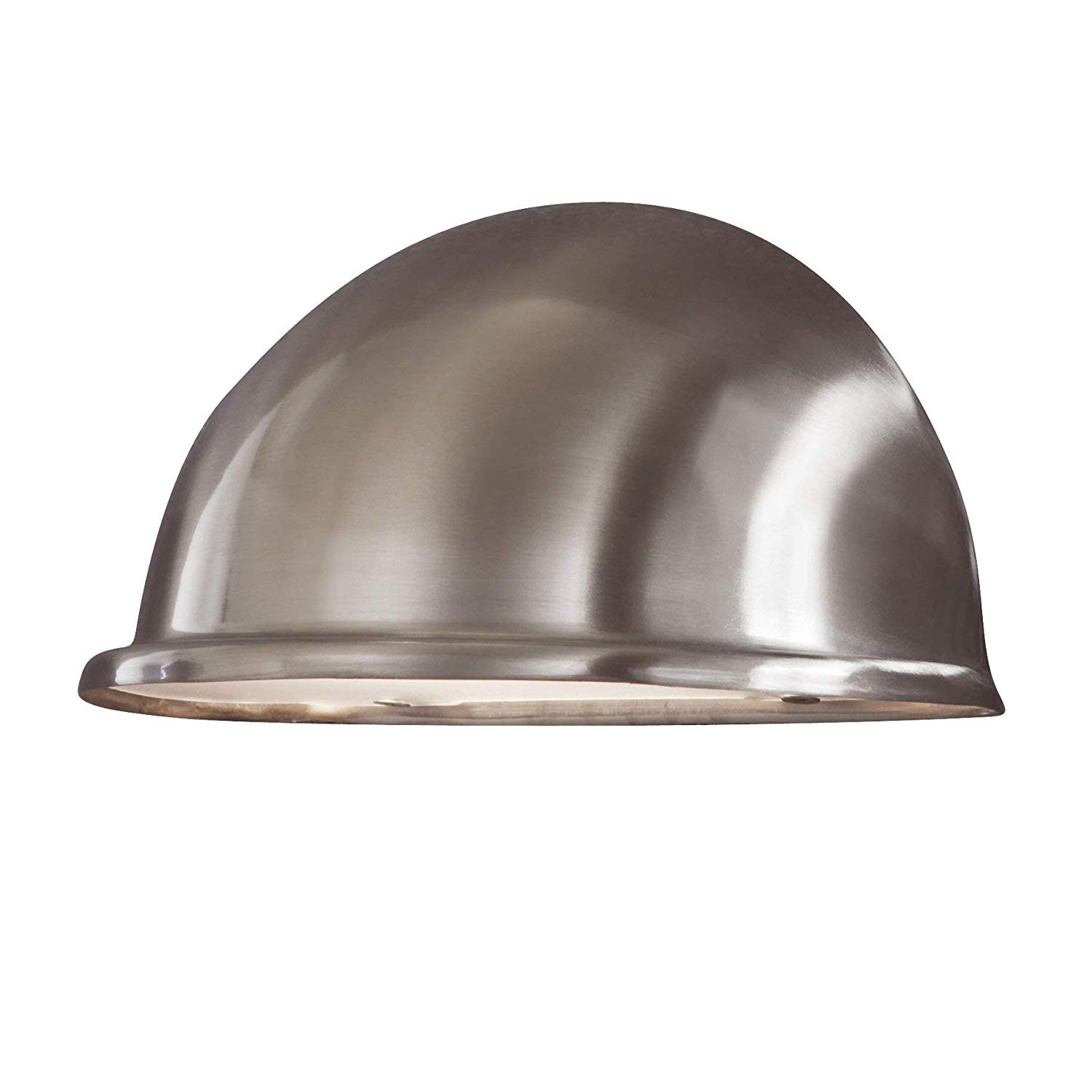 Konstsmide Outdoor Wall Lights Mains Powered/Torino Small Down Modern Bulkhead Marker/1 x 25 W E14 Max Lamp/Frosted-Opal/Aluminium/IP23/Outside Light Stainless Steel