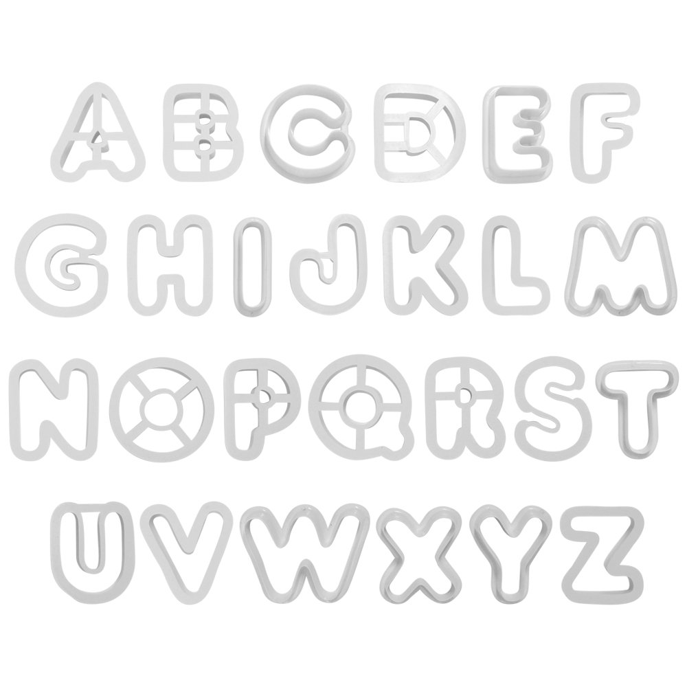 PME Alphabet Cutters for Sugarcraft and Cake Decorating, Set of 26, White, 5 x 1.3 x 5 cm - Image 2
