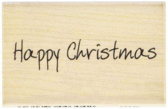 Art Stamps Scribbled Happy Christmas Inca Stamp, Black